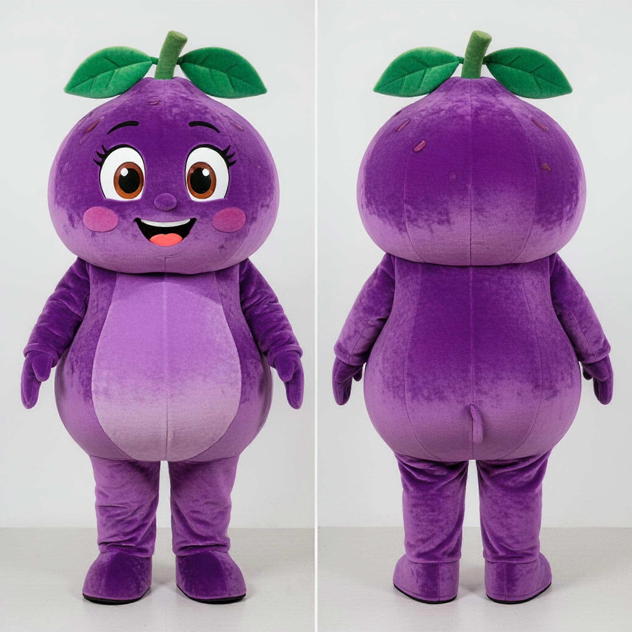 MASTICOT Vibrant Purple Cheerful Grapefruit Mascot