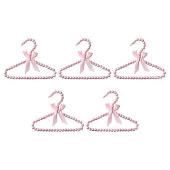 Cabides de plástico pequenos para roupas de animais de estimação, ideais para organização doméstica, 15 unidades, rosa.