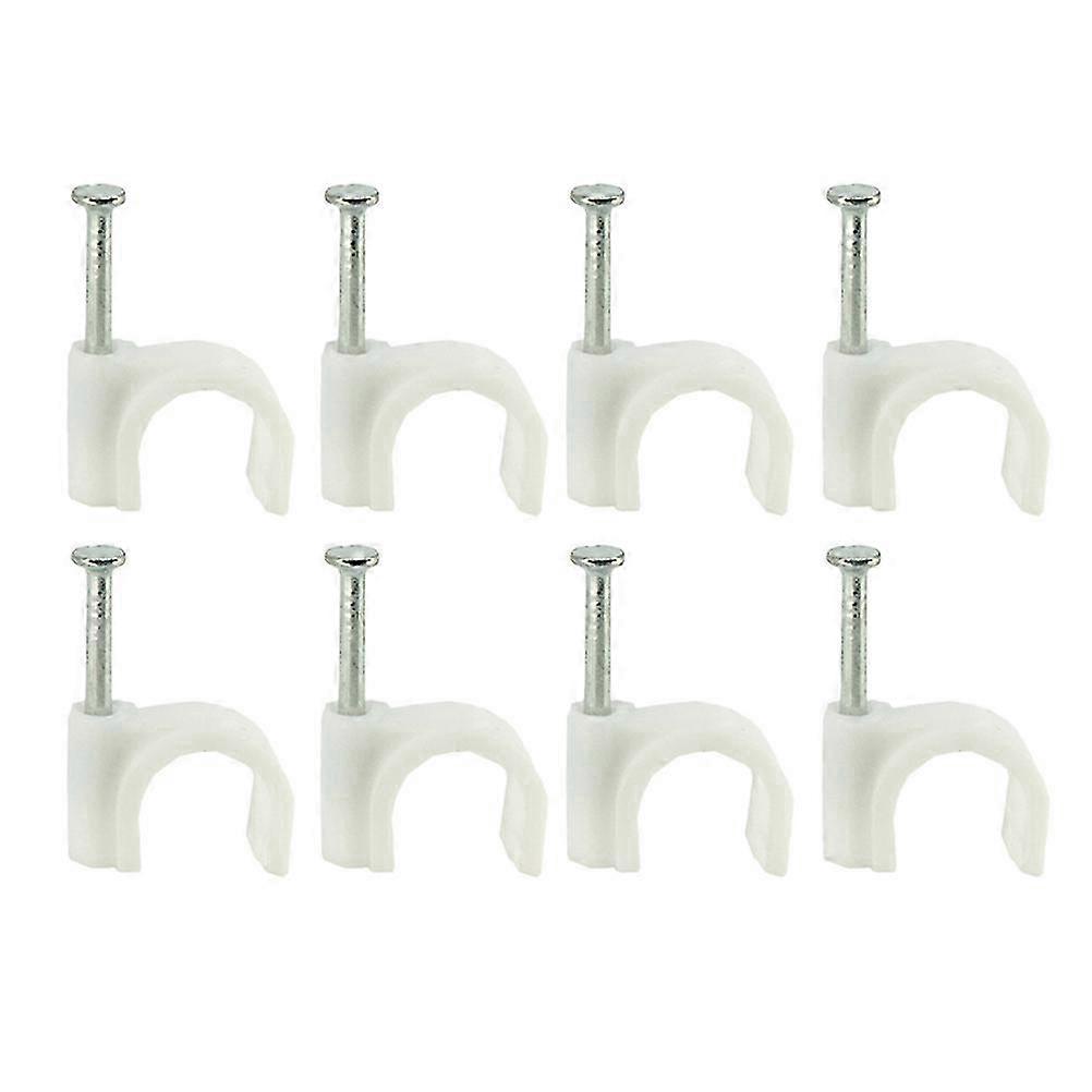 Nail Cable Clips Round Cable Wire Clips Electrical Components Home Cable Management 100Pcs