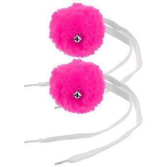 Roller Skate Pom Poms Fuzzy Balls with Bell for Decorative 8Pcs