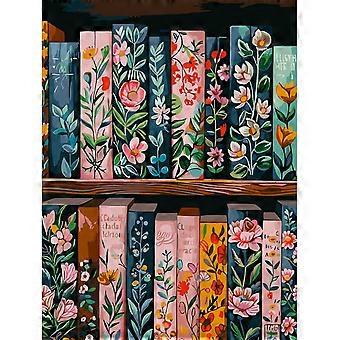 Boekenplankpuzzel voor volwassenen, eenvoudige puzzel met kunstthema (HAA555).