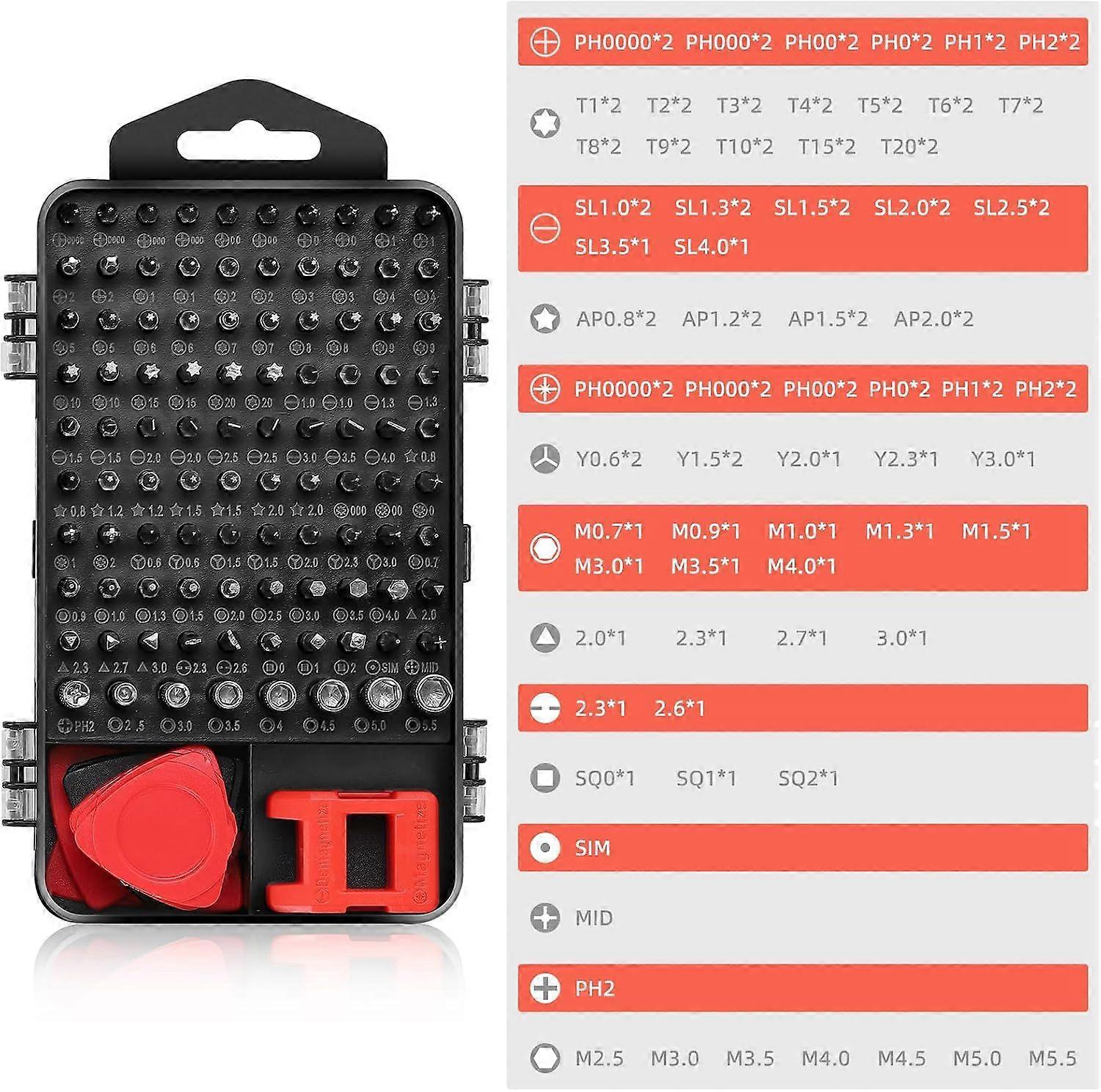 Precision Magnetic Screwdriver Set, 116-Piece Electronics Repair Kit