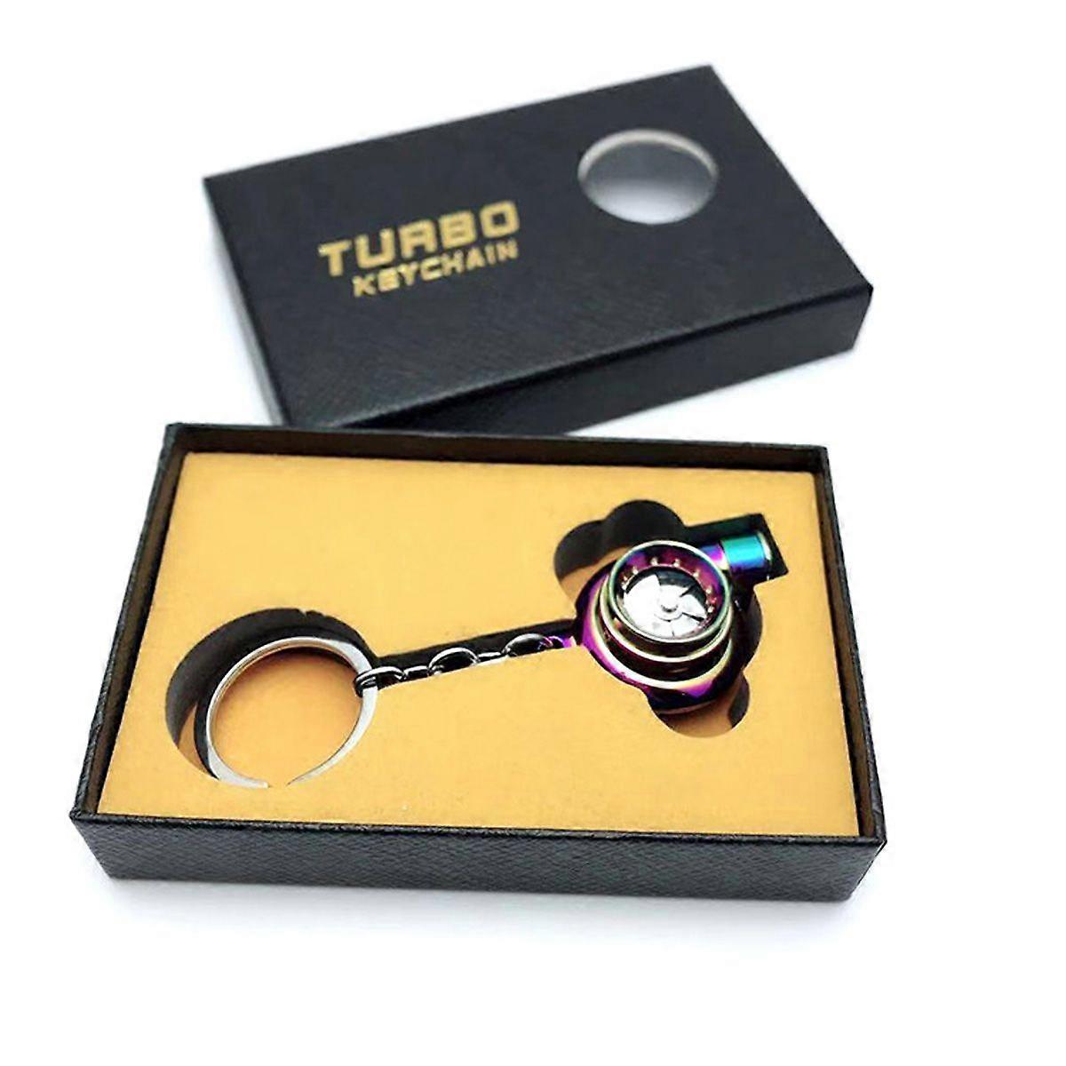 Durable Spinning Turbo Keychain with LED Light