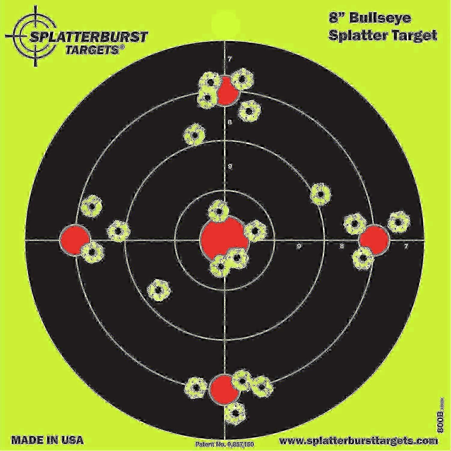 Splatterburst Targets - 8 x 12 polegadas stick & Splatter Mini Silhueta - Alvo de tiro autoadesivo