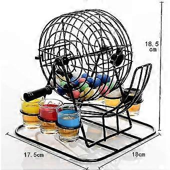 Bingo Game Set with Bright Colors and Machine Balls for Drinking Games and Gift
