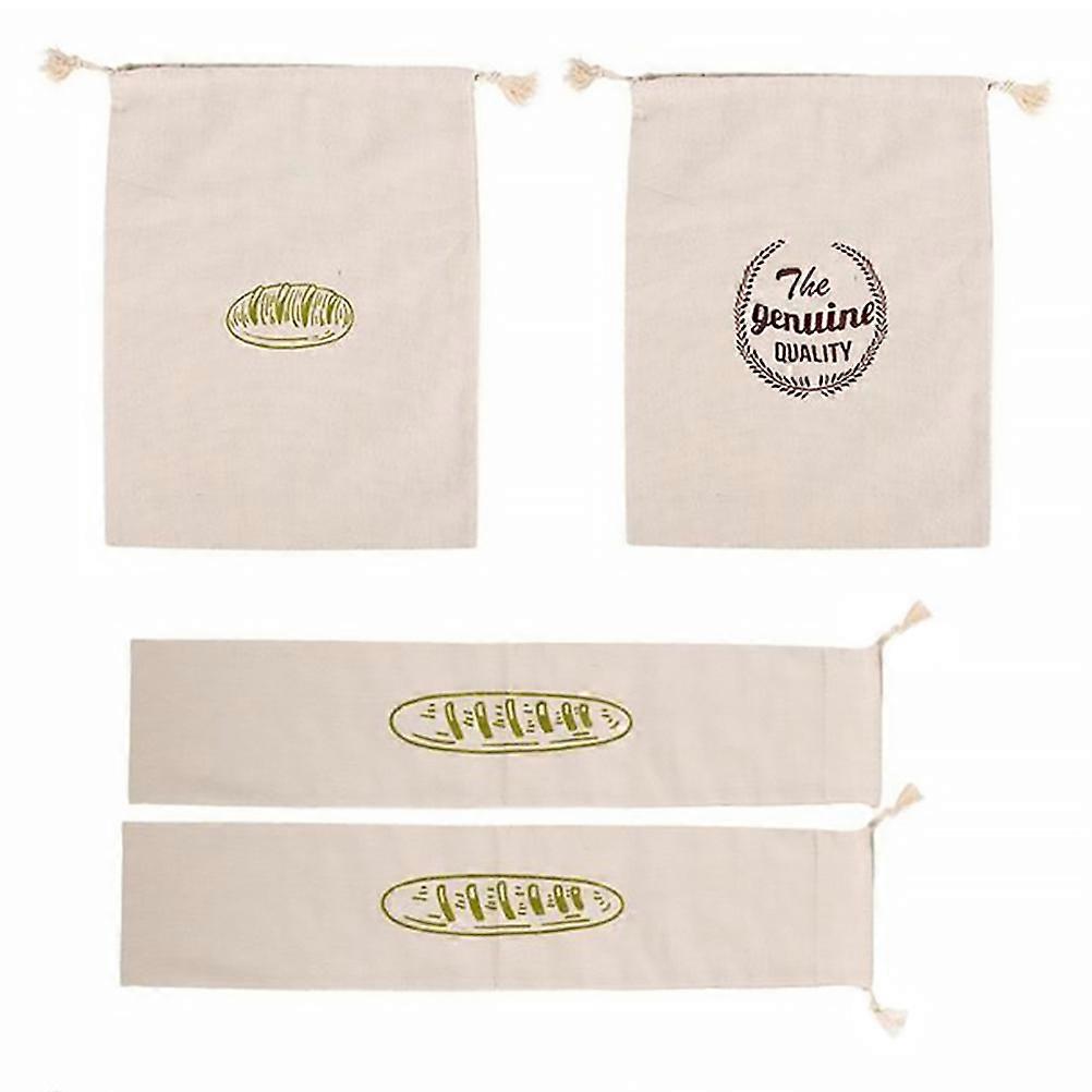 Reusable Bread Pouch Drawstring Bag for Storage Use 8Pcs Set