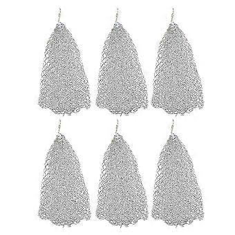 Fishing Cast Net Replacement 20 Pcs Bait Trap 8 Holes Nylon Iron 80x80x10cm for Rod Fishing