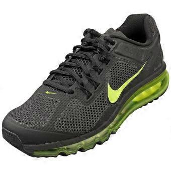 Nike Air Max 2013 Mens Fashion Trainers in Black Green
