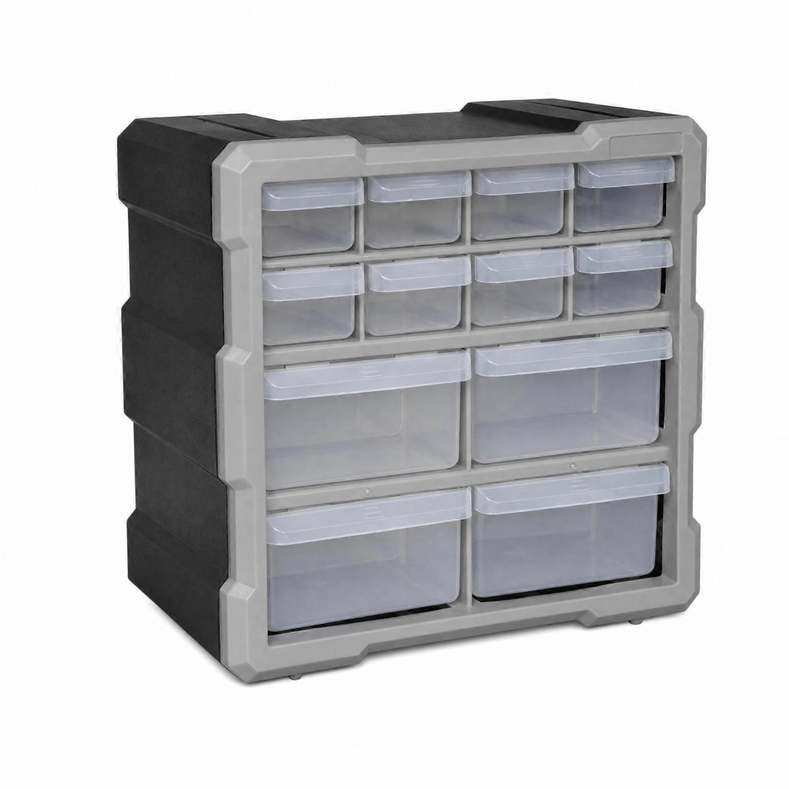 Small Parts Cabinet Two-sectionSection Drawer Organizer Box Transparent Bins