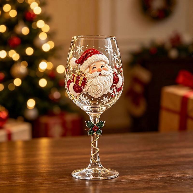 Crystal-Like Snowflake Stemmed Glass