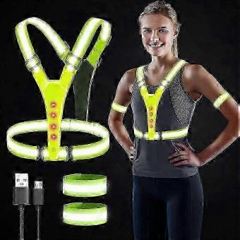 Led Reflective Vest - High Visibility Safety Vest With Running Lights, Suitable For Runners, Dog Walking, Hiking, And Jogging-lsy