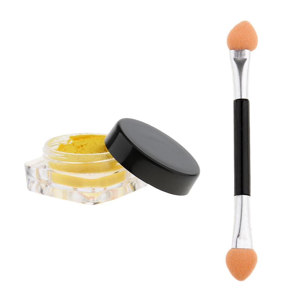 1g Temperature Color Change Nail Polish Pigment Dust Powder+Brush Coffee