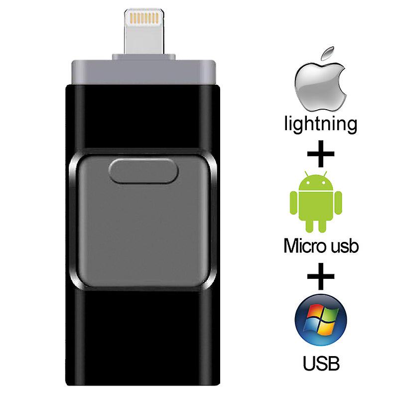 Pendrive 128gb 3 In 1 Iphone Usb Flash Drive Otg 32gb Pendrive 3.0 Cle Usb Flash Drive 64gb For For Iphone /android/tablet Pc