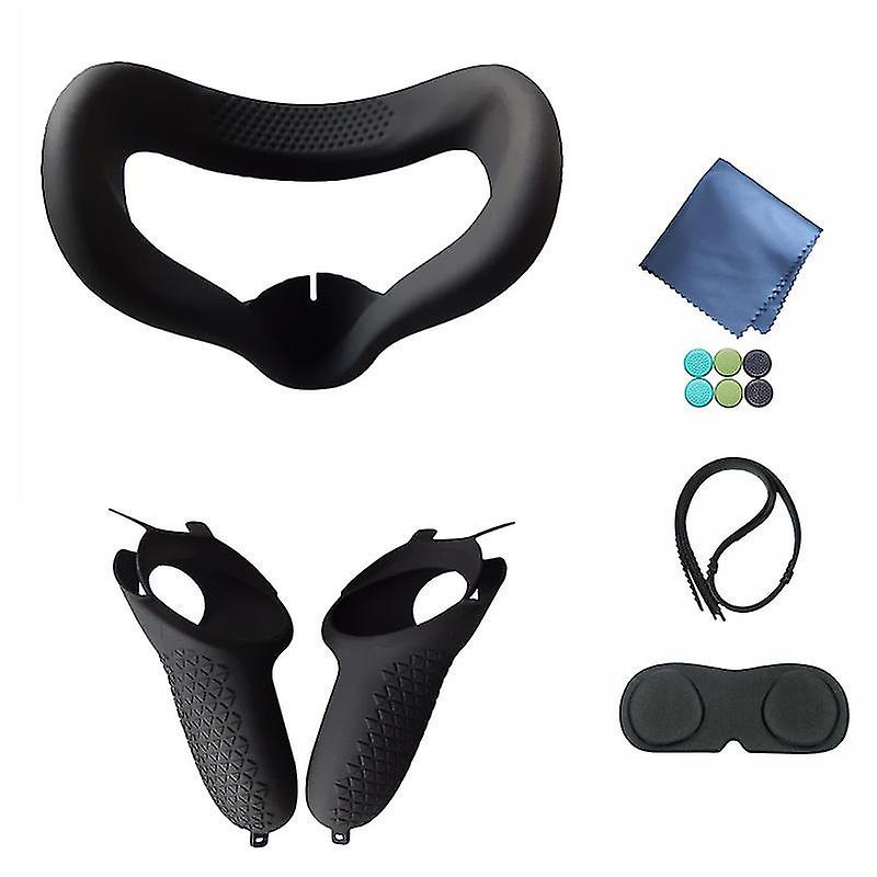 أسود جديد Oculus Quest2 سيليكون قناع مضاد للتسرب قناع العين كويست الجيل الثاني بدلة واقية كويست2 الملحقات