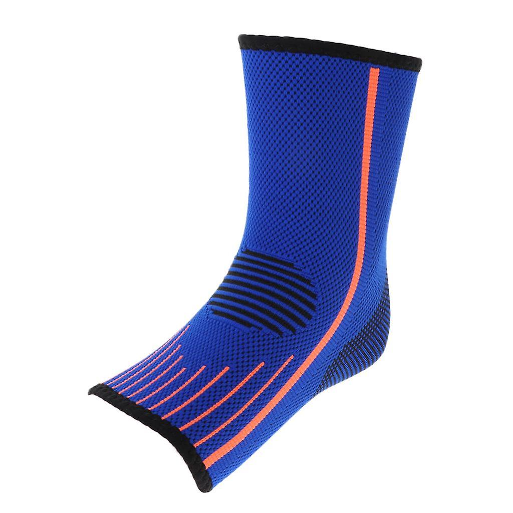 Ankle Support Brace Guard Compression Sleeve Sock for Basketball Blue