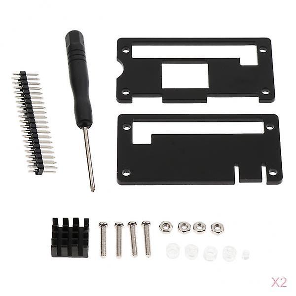 2x Acrylic Starter Kit &Heatsink& GPIO 40Pin Connector for Raspberry Pi Zero