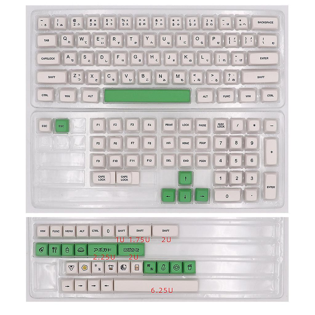 Avocado Sublimation Keycap Japanese/ English for Cherry MX Mechanical Keyboard