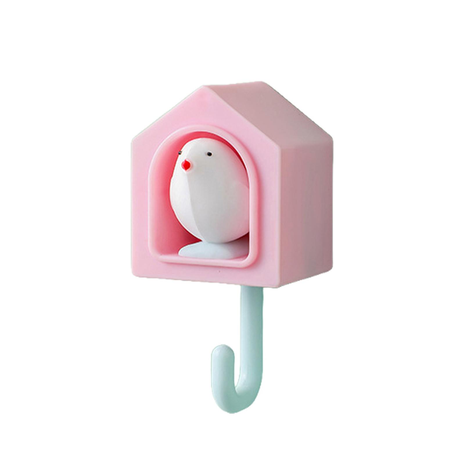 Cute Bird Wall Mounted Hanger Door Back Hanger Punch-free Decorative Non Slip Hanger Hook For Hat Coat Towel Organizer