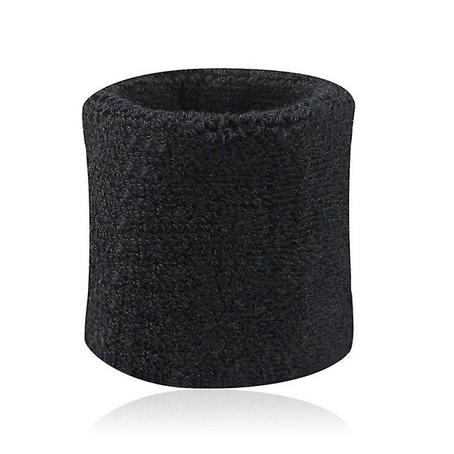 1 Colored Cotton Running Badminton Basketball Protective Gear Athletic Wristguards For Both Men And Women Sweat Absorbing-black