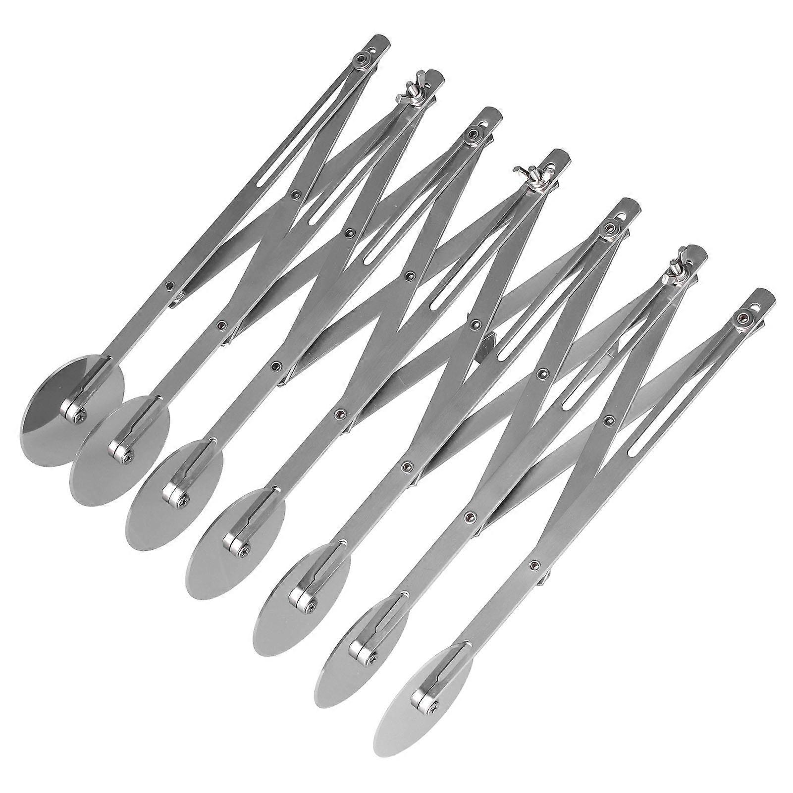 Stainless Steel Multi Wheel Dough Roller 7 Wheels Pastry Cutter Pizza Biscuit Divider Baking Tool Durable Sharp Edge