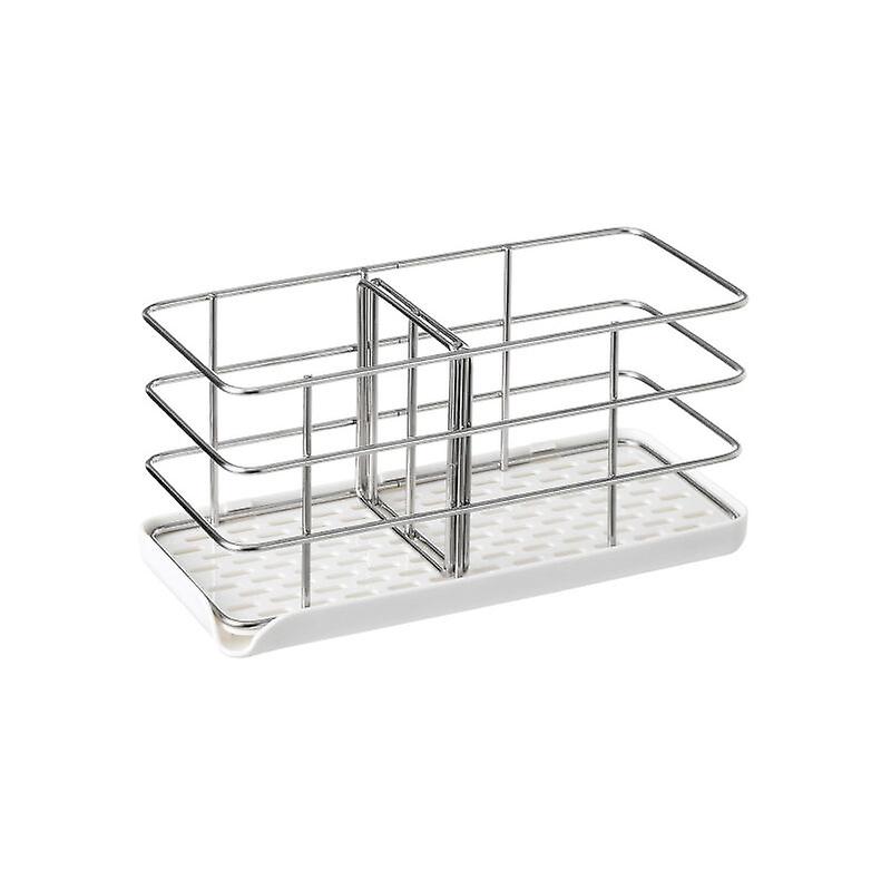 Multifunctional 304 Stainless Steel Kitchen Sink Sponge Holder Sink Organizer Dish Drainer Tray Soap Dish Adjustable Hanging Board