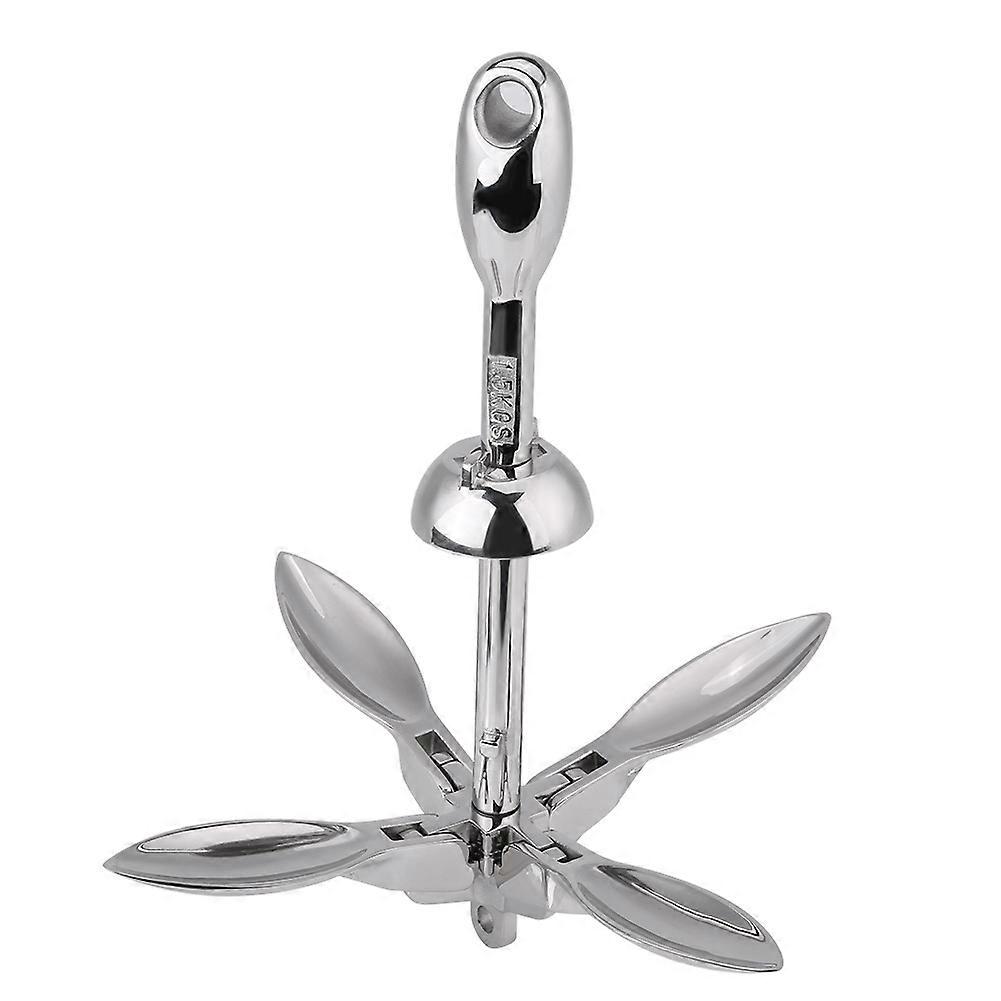 Folding Anchor,1.5KG Stainless Steel Boat Folding Grapnel Boat Anchor Eco-Friendly Materials