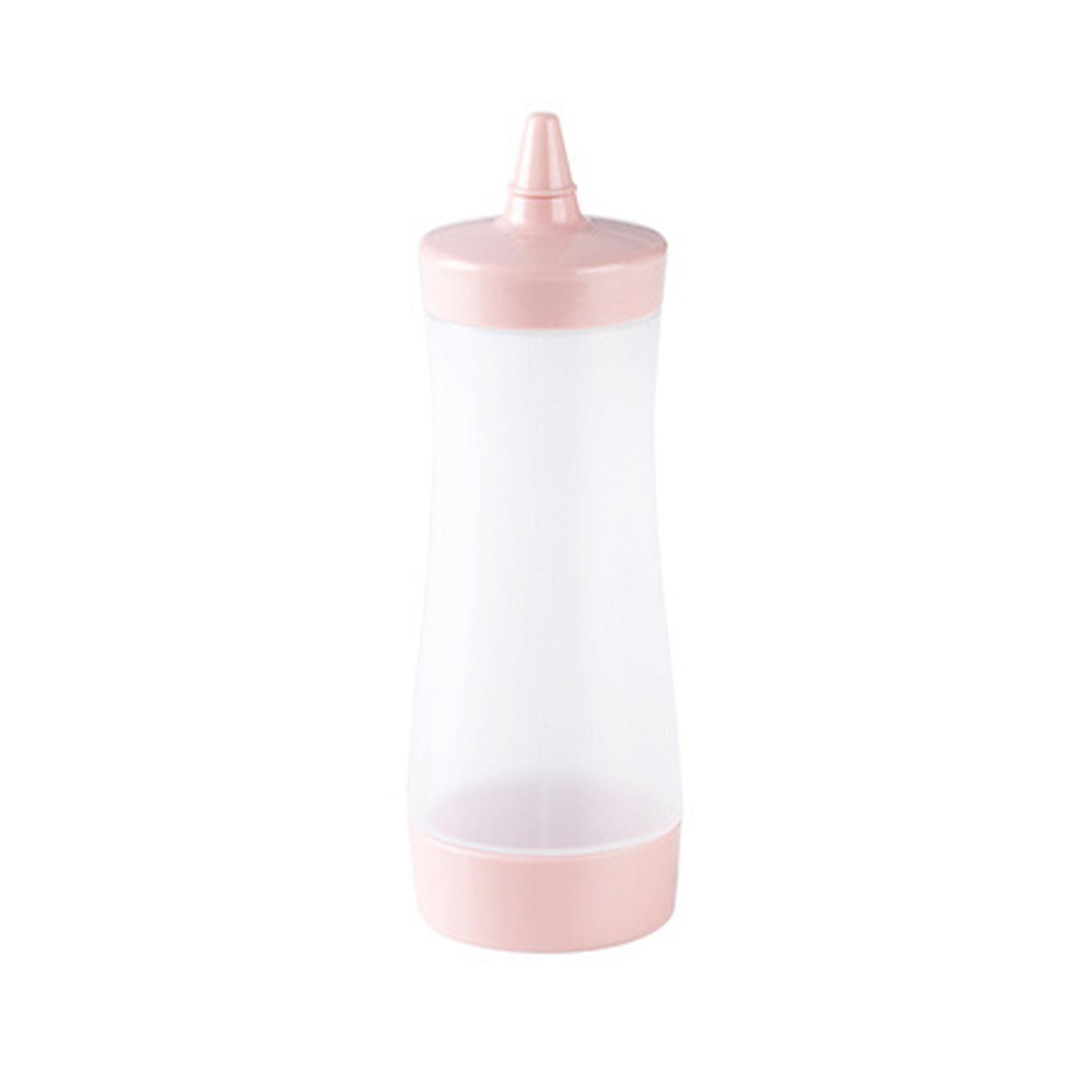 ZHOUBA Squeeze Bottle Food Grade Transparent Plastic Easy Clean Condiment Dispenser for Ketchup