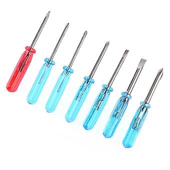 7 Pcs/set Blue 45mm X 3mm Mini Small Cross Screwdriver Set Repair Tool Shytmv