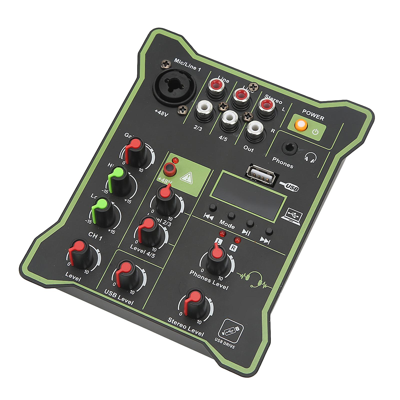 Portable Mixing Consol Quick Response Good Tuning Performance Accurate Calculation 5 Channel Mixer 