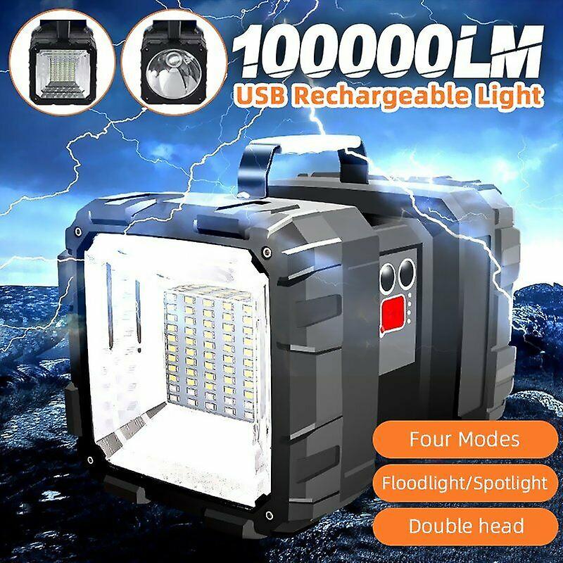 Portable Super Bright LED Searchlight Handheld Spotlight Flashlight Rechargeable