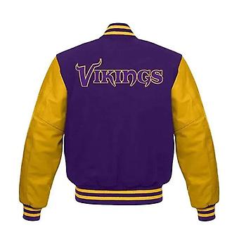 Letterman Minnesota Vikings Purple And Yellow Varsity...