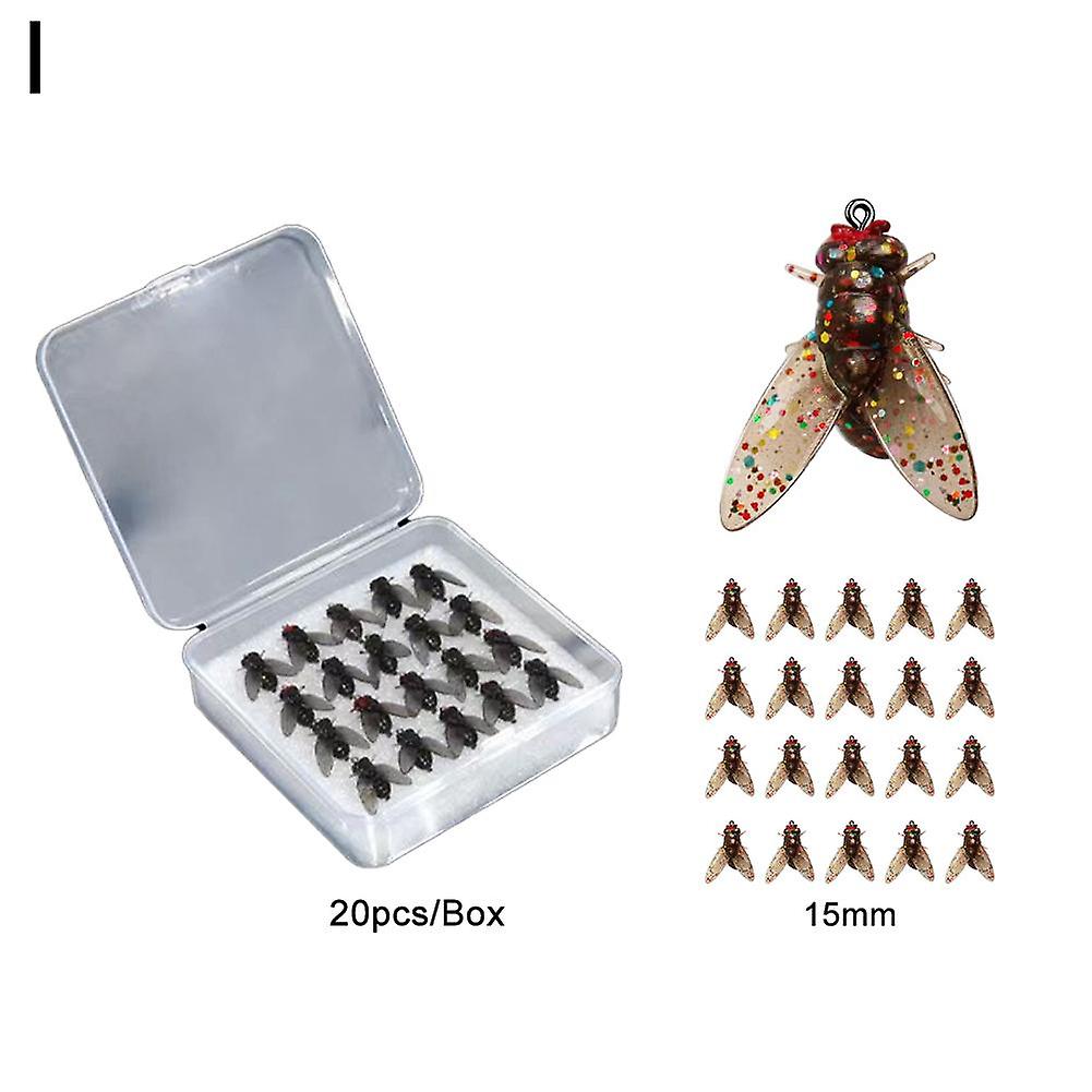 20X Fliegenfischen Fischköder mit Haken Angelköder Bionic für Lachs, Forelle