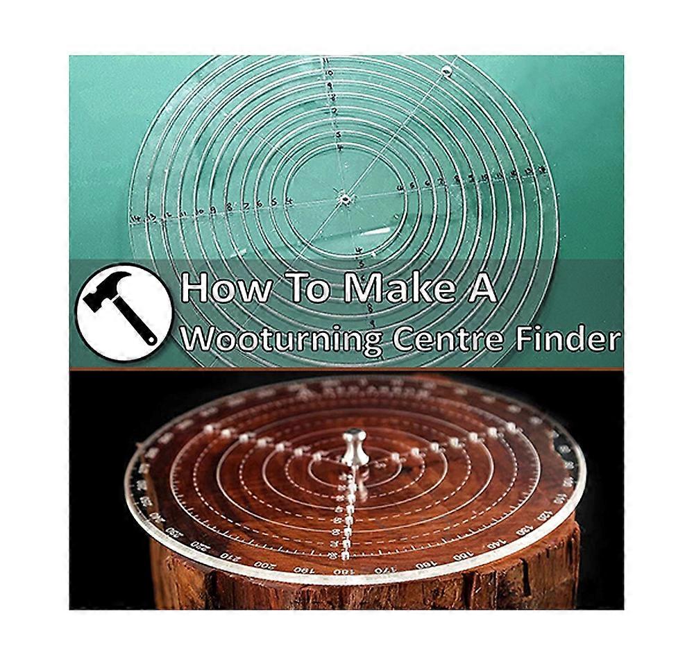 High Precision Centerer Acrylic Compact Wood Lathe Centering Ruler Wood Lathe Working Tool 30cm