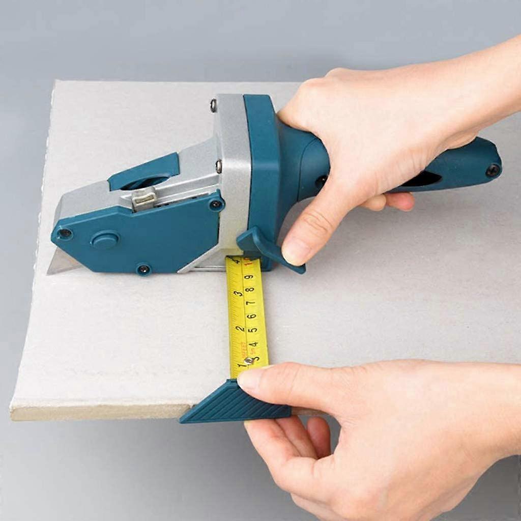 Drywall All-in-one Hand Tool with Measuring Tape and Utility Knife Measure, Mark and Cut Drywall, (Blue)