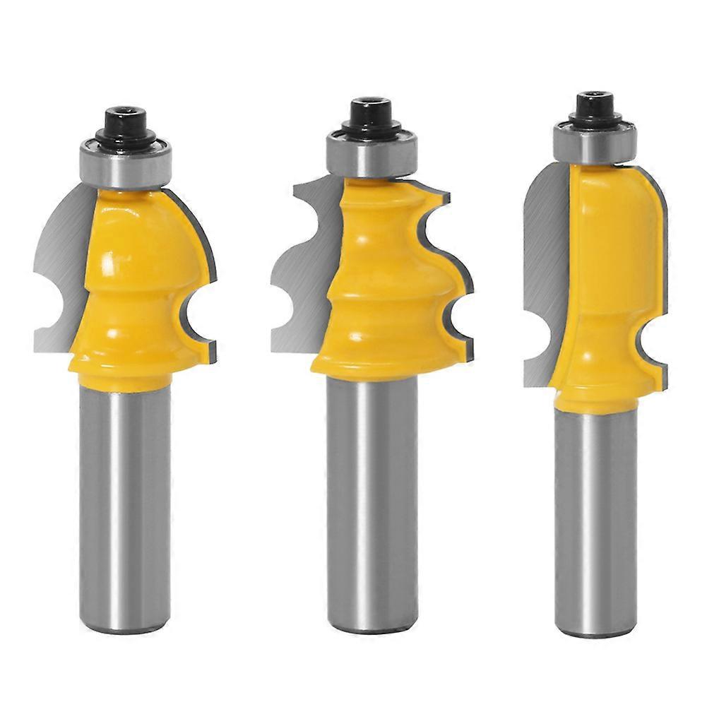 Set of 3 router bits for architectural molding