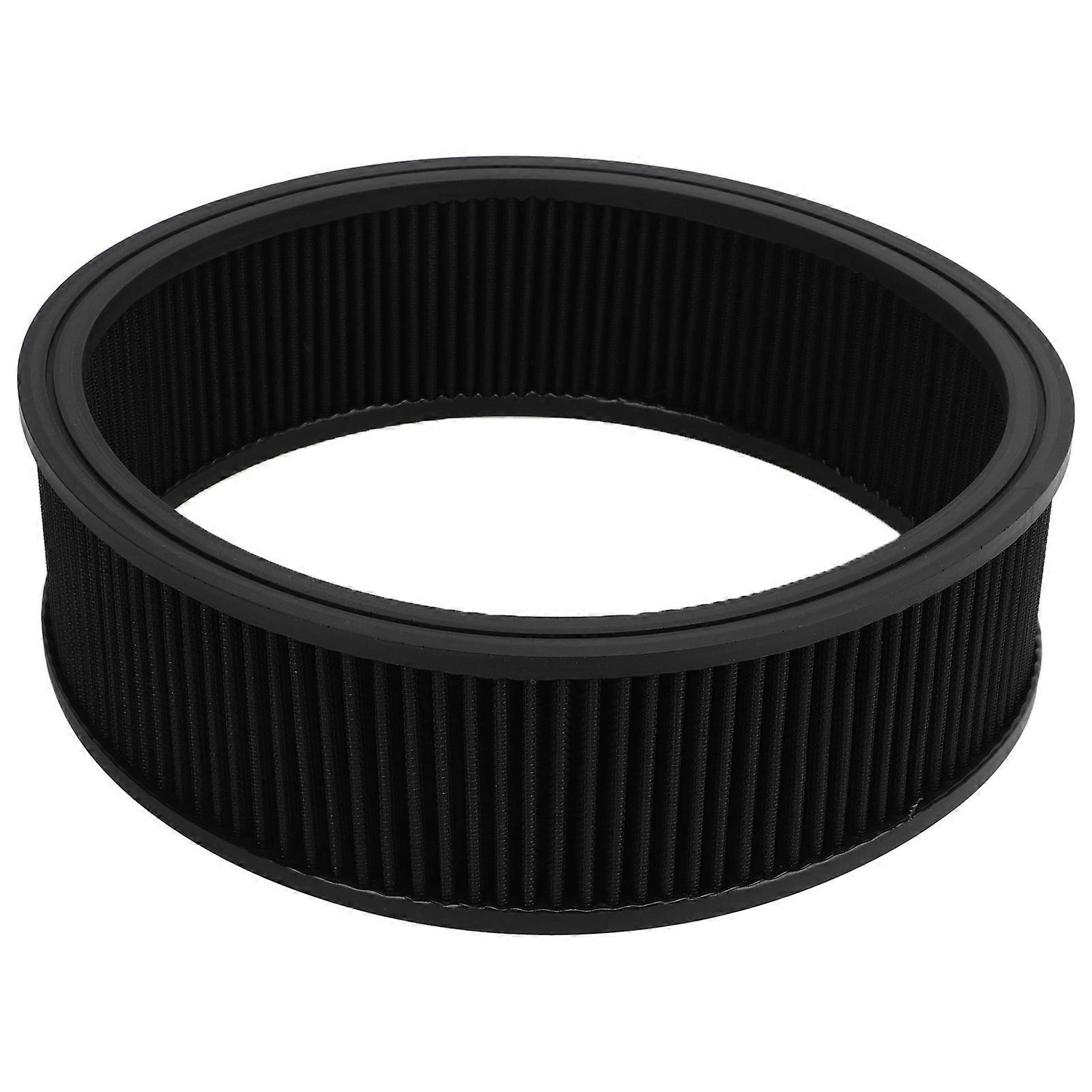 Air Filter Element High Flow Washable Reusable Round Air Filter Cleaner Element Replacement for Ford Black