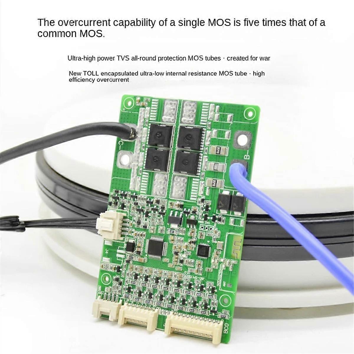 Built-in Bluetooth Smart 10-17 Series Lithium Battery Protection Board 40A Ternary Same Port Protection Board