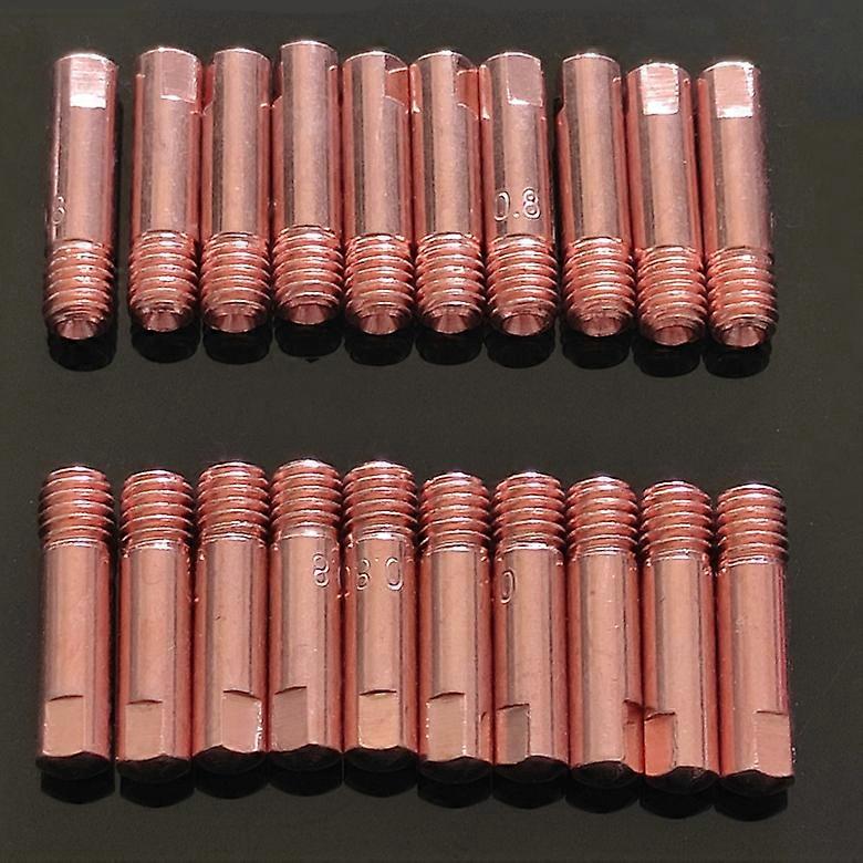 10/20 Tip Gas Nozzle Mb-15ak M6*25mm Welding Torch Contact Tip Gas Nozzle 0.6/0.8/0.9/1.0/1.2mm