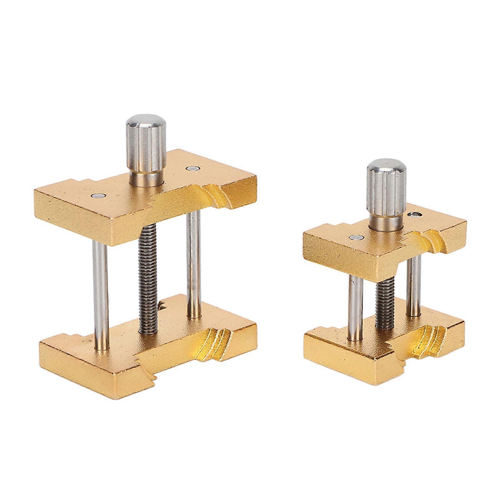 2pcs Movement Holder Aluminum Watch Repairing Movement Fixed Base Tool Clamp For Watch Repairer