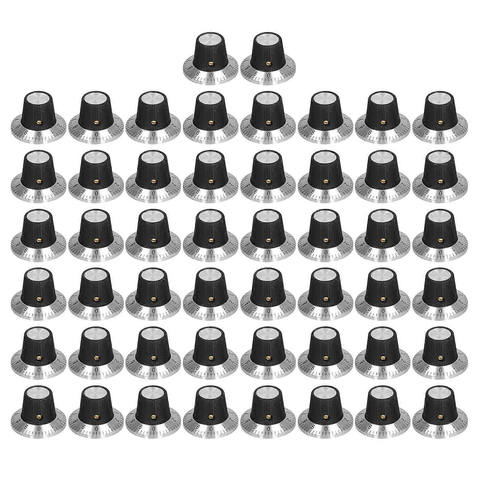 50Pcs Potentiometer Dial Knob Plastic Control Knobs Caps Replacement with 6mm Shaft BEMC1