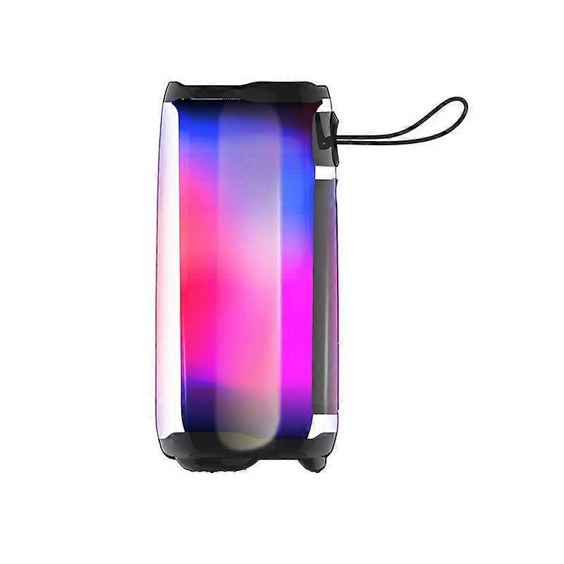Black Mini Karaoke Machine with 2 Wireless Microphones, Portable Bluetooth Speaker for Kids and Adul
