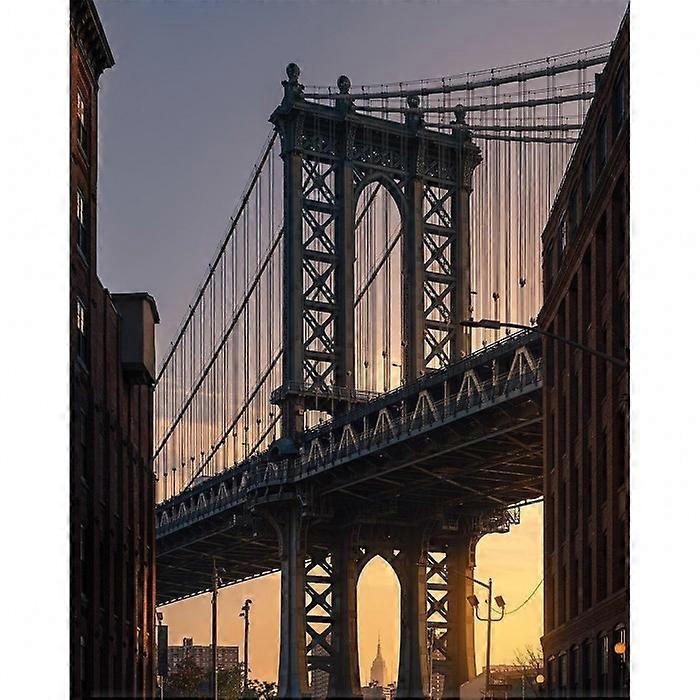 David Martin Castan Bridge Framed Canvas Print