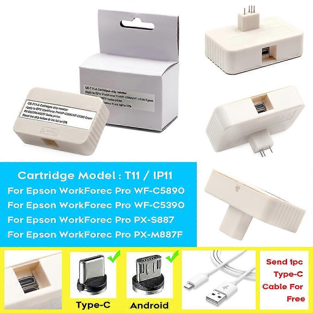 hg T11C T11D T11E IP11 Cartridges Chip Resetter For EPSON WorkForce Pro WF-C5890 WF-C5390 PX-S887 PX-M887F Series Printer