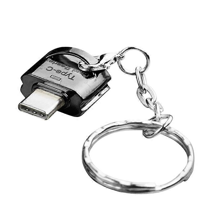 USB 2.0 Portable Card Reader Type-C to Micro- SD Advanced Design OTG Adapter