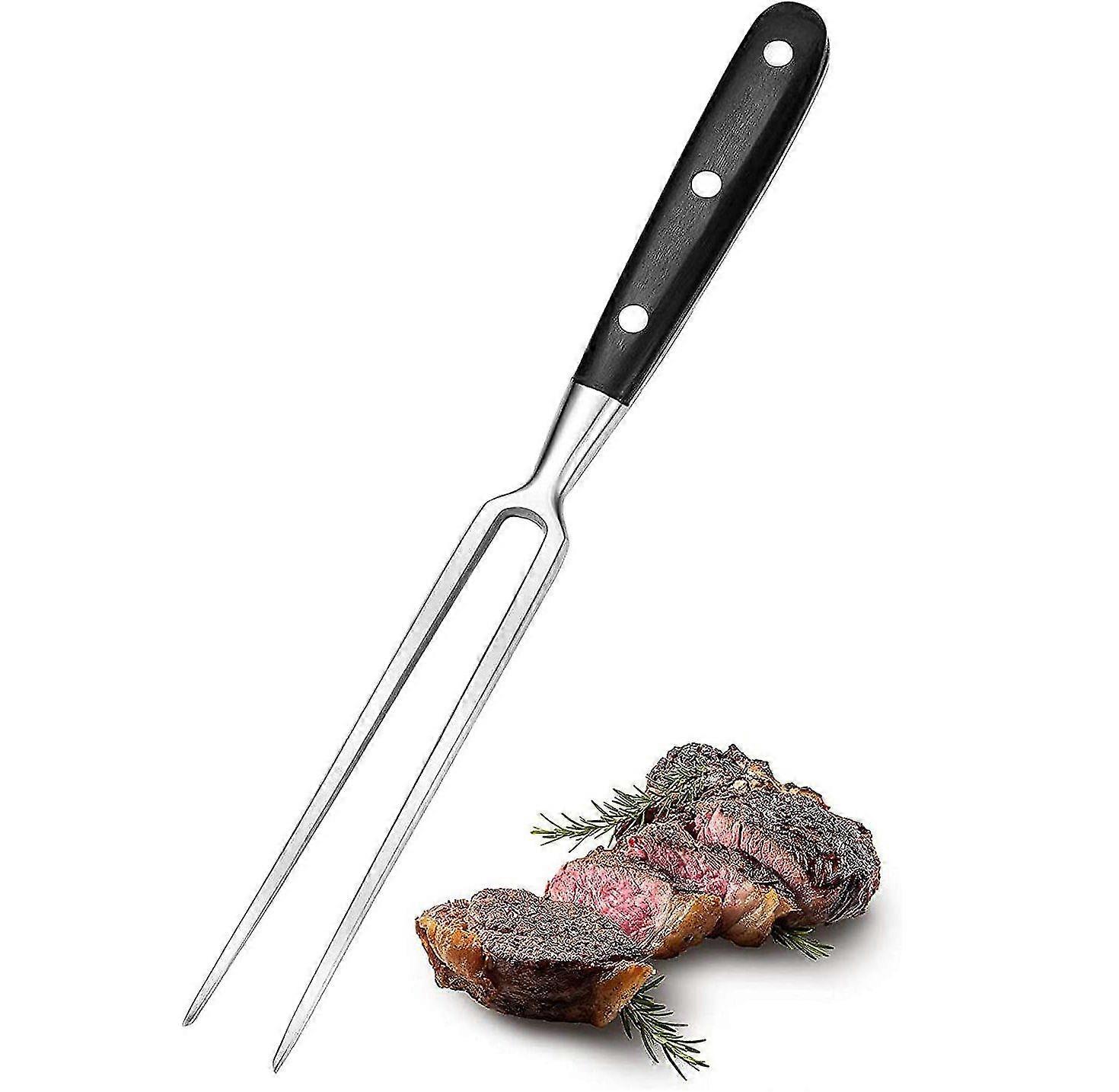 2024 Meat Fork, Large Meat Fork With Stainless Steel Wooden Handle, 15 Cm Blade Length, Grill Fork For Grill Chefs