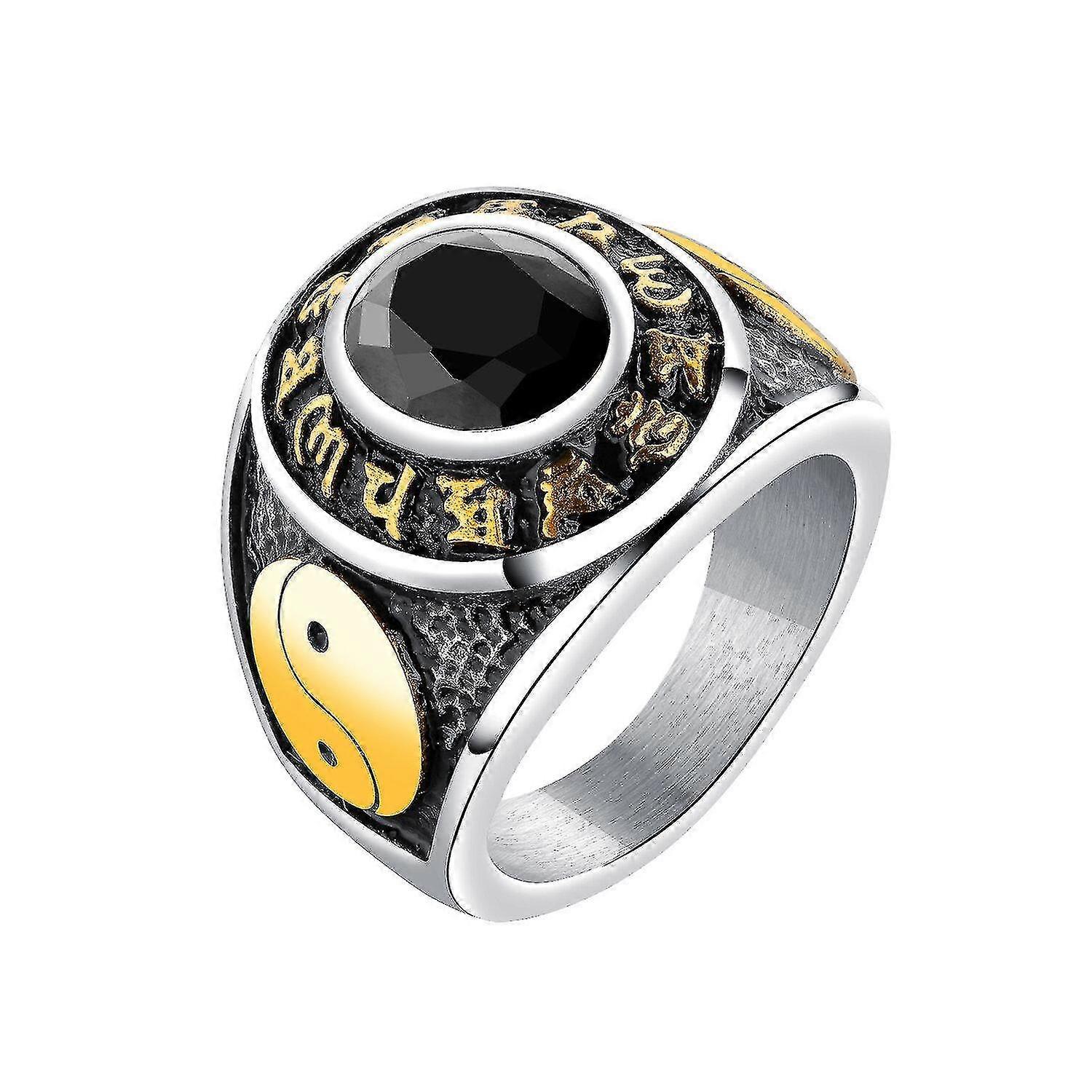 Less Steel Yang Daoist Ring Mens
