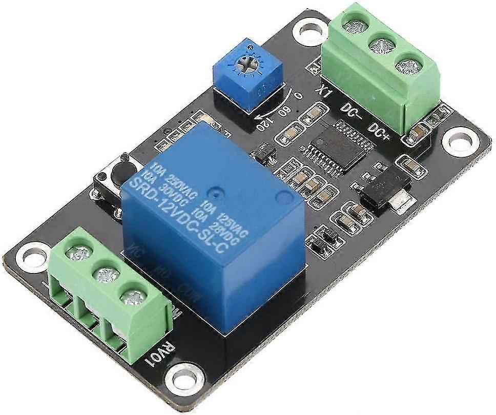 DC 5V/12V/24V (DC 12V) Delay Relay Module, On-Off Delay, Self-Locking Delayed Controller Switch Board