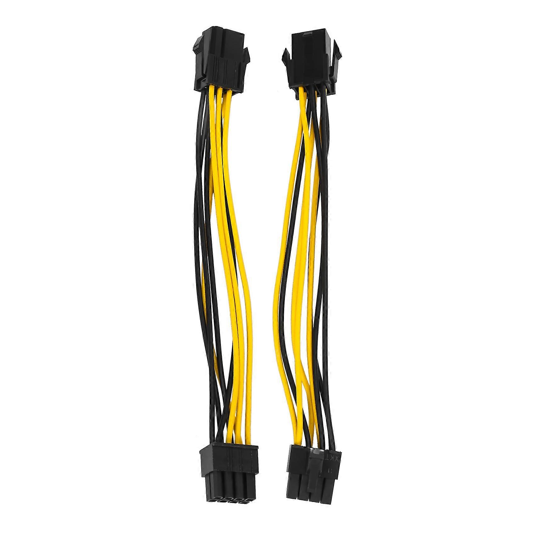 2 Pack Graphics Card 6 Pin to 8 Pin PCIe Adapter Power Cable (GPU Video Graphics Card Power Cable)