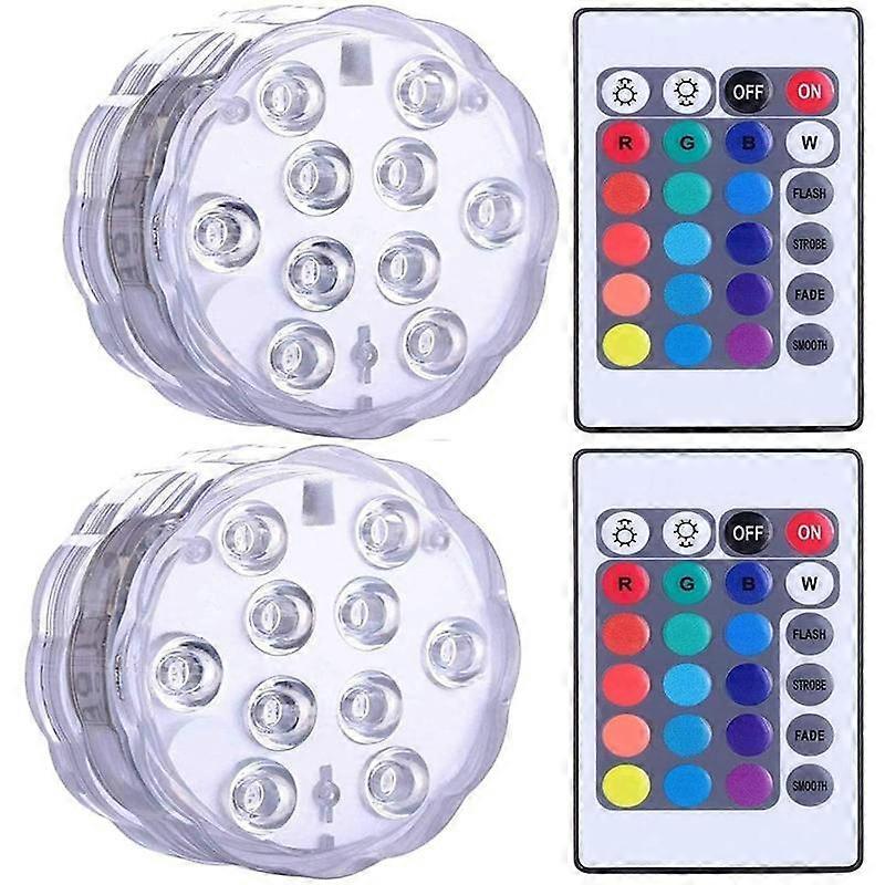 مصابيح LED غاطسة مقاومة للماء Barsinfi للجاكوزي والمنتجع الصحي والمسبح وأضواء LED تحت الماء مع 2 جهاز تحكم عن بعد
