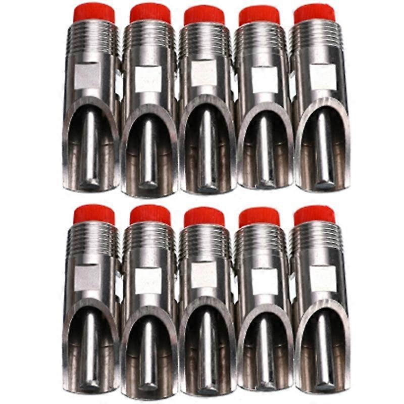 10 rustfritt stål gris automatisk brystvorte vanndispenser, automatisk vanndyse, drikkenippel